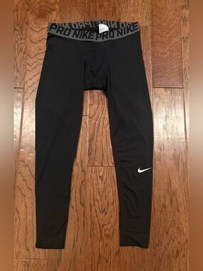 Nike Pro Mens Compression Training Tights Leggings Black Size XL